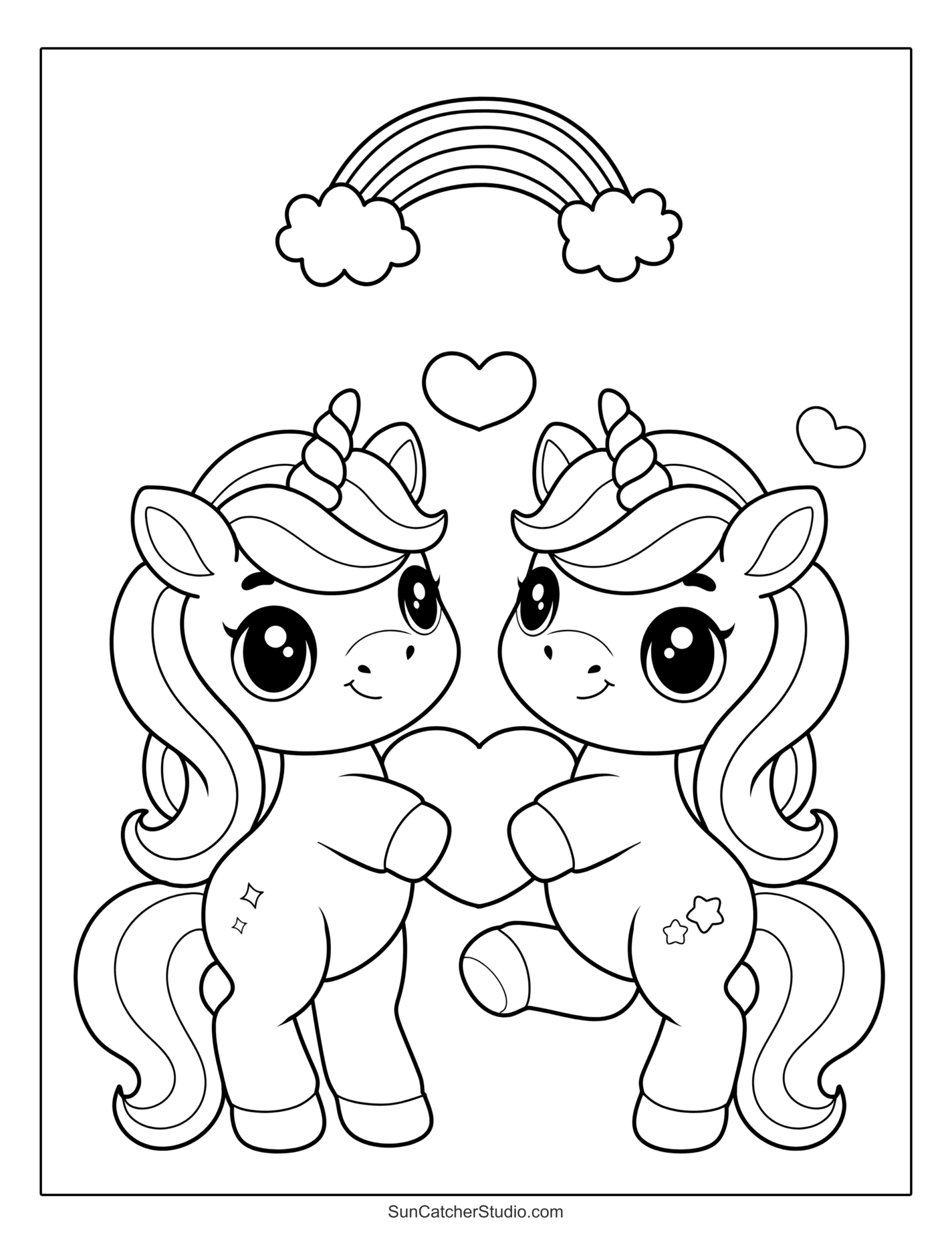 unicorn free printable coloring pages