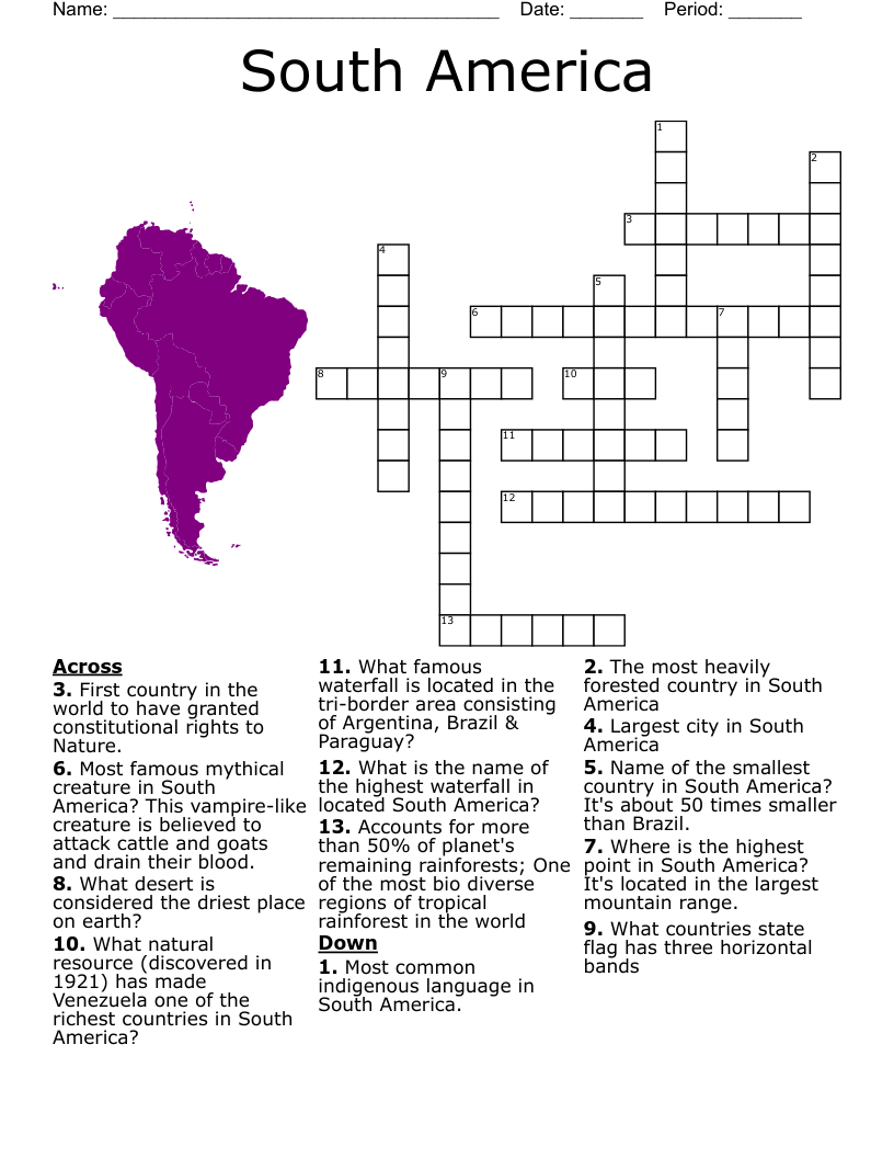 UNIT 4 CROSSWORD PUZZLE WordMint