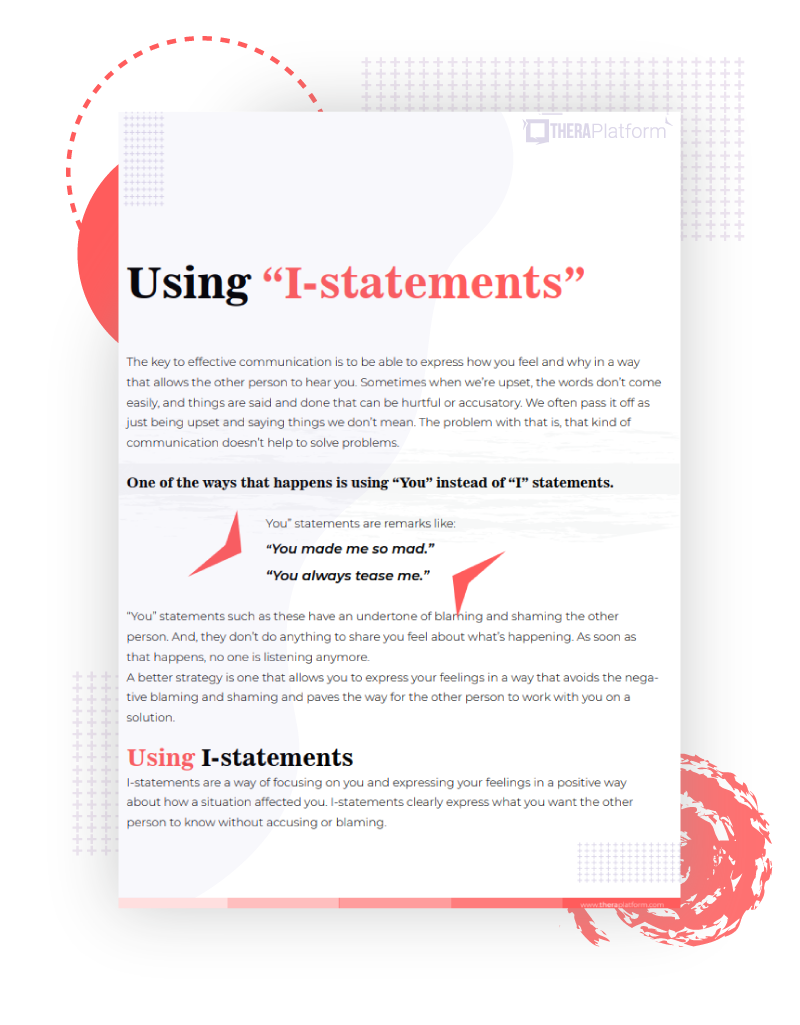 Using I statements Worksheet