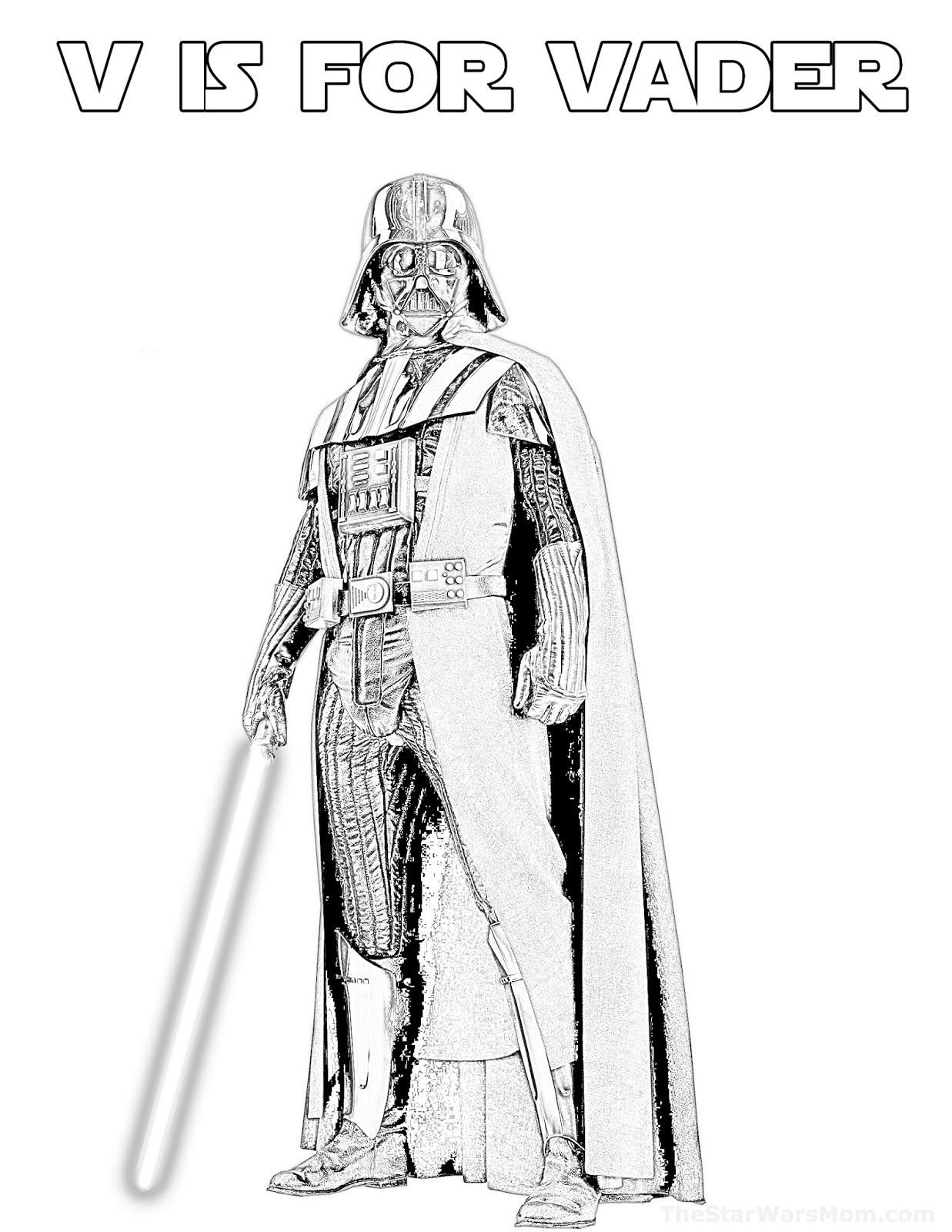 darth vader coloring page