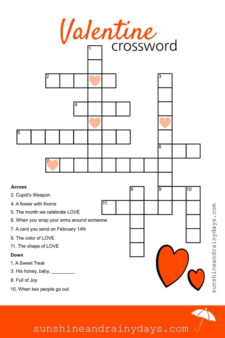 cute crossword puzzles for boyfriend