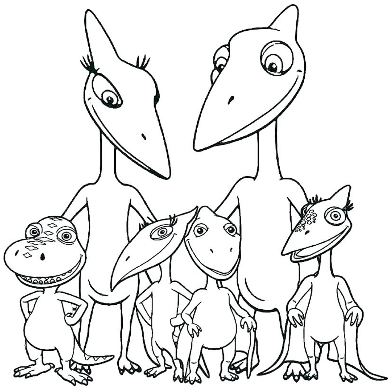 Velociraptor Family Dinosaur Coloring Pages