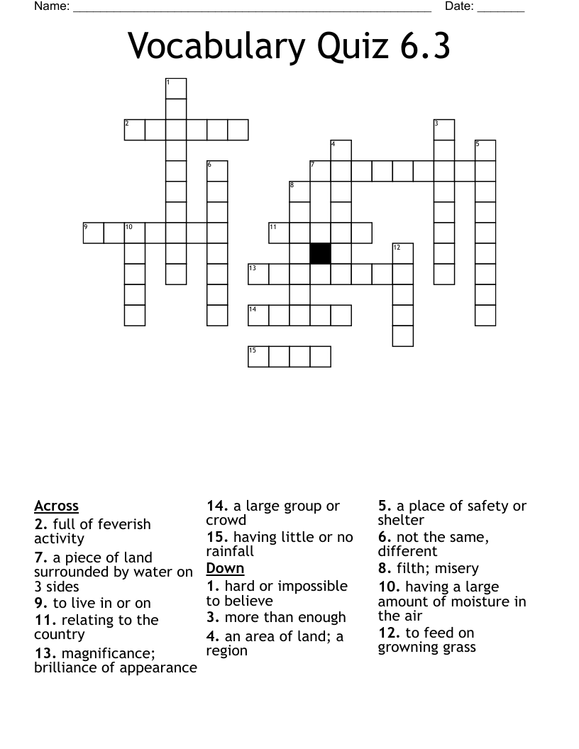 Vocabulary Quiz 6 3 Crossword WordMint Vocabulary Quiz 6 3 Crossword WordMint