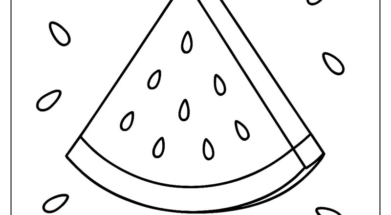 Watermelon Coloring Pages Free PDF To Download And Print