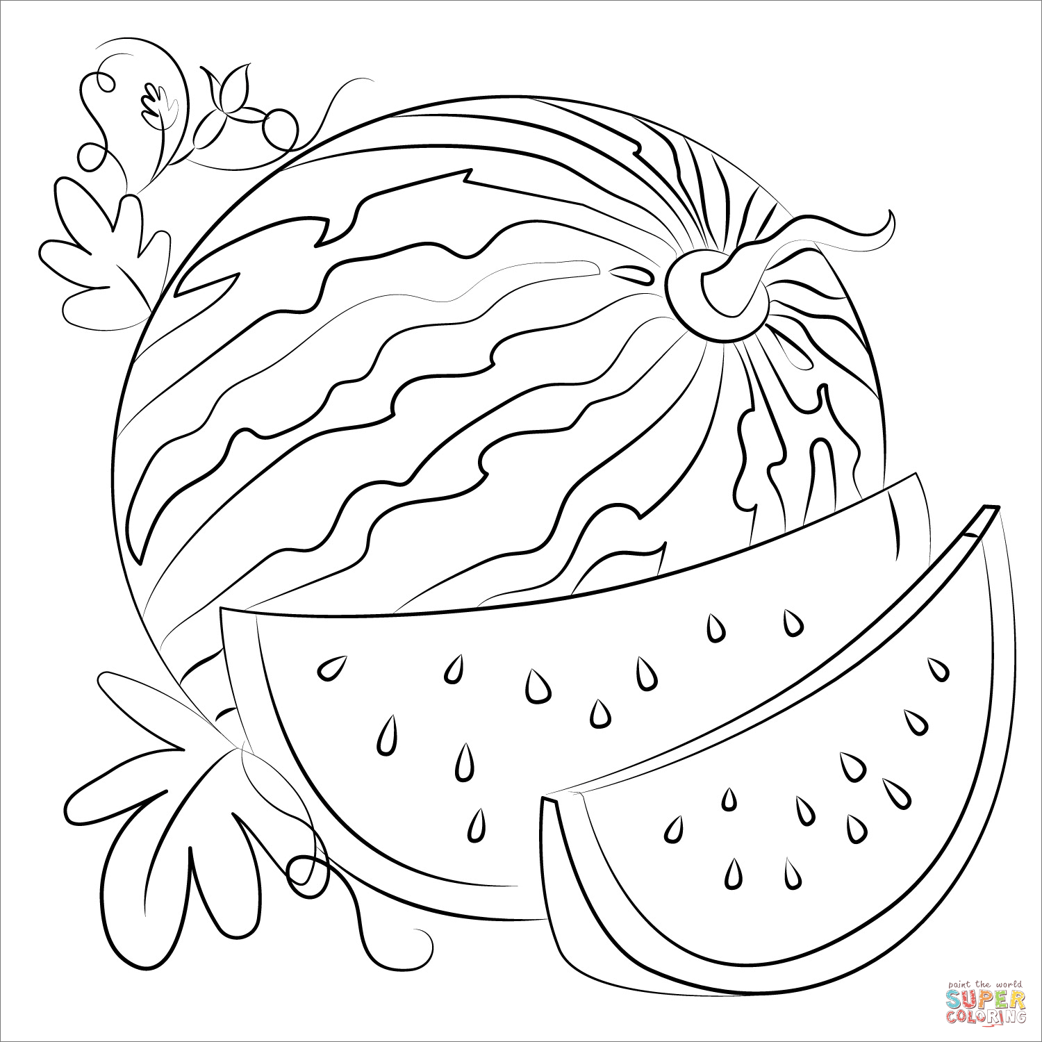 Watermelons 55 Free Printable Coloring Pages Watermelons 55 Free Printable Coloring Pages