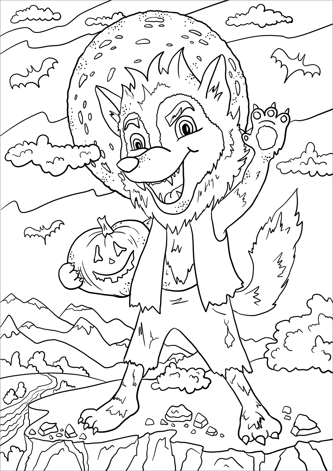 werewolf coloring pages
