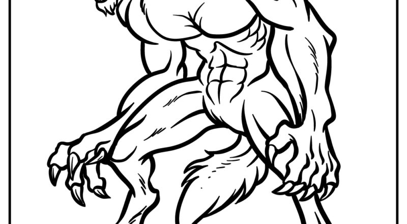 Werewolf Coloring Pages 30 Free Printable PDF Sheets