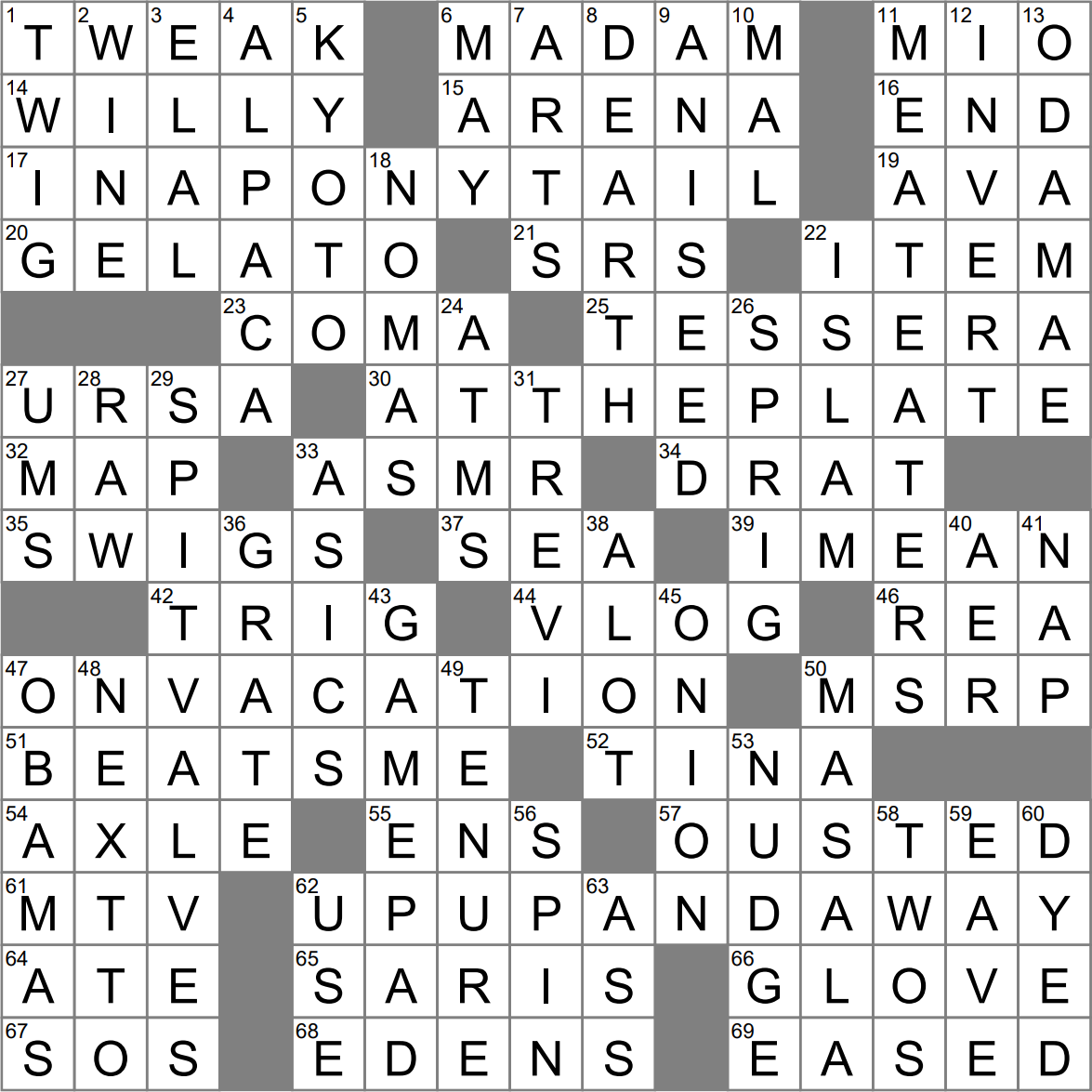 Whispery Video Genre For Short Crossword Clue Archives LAXCrossword