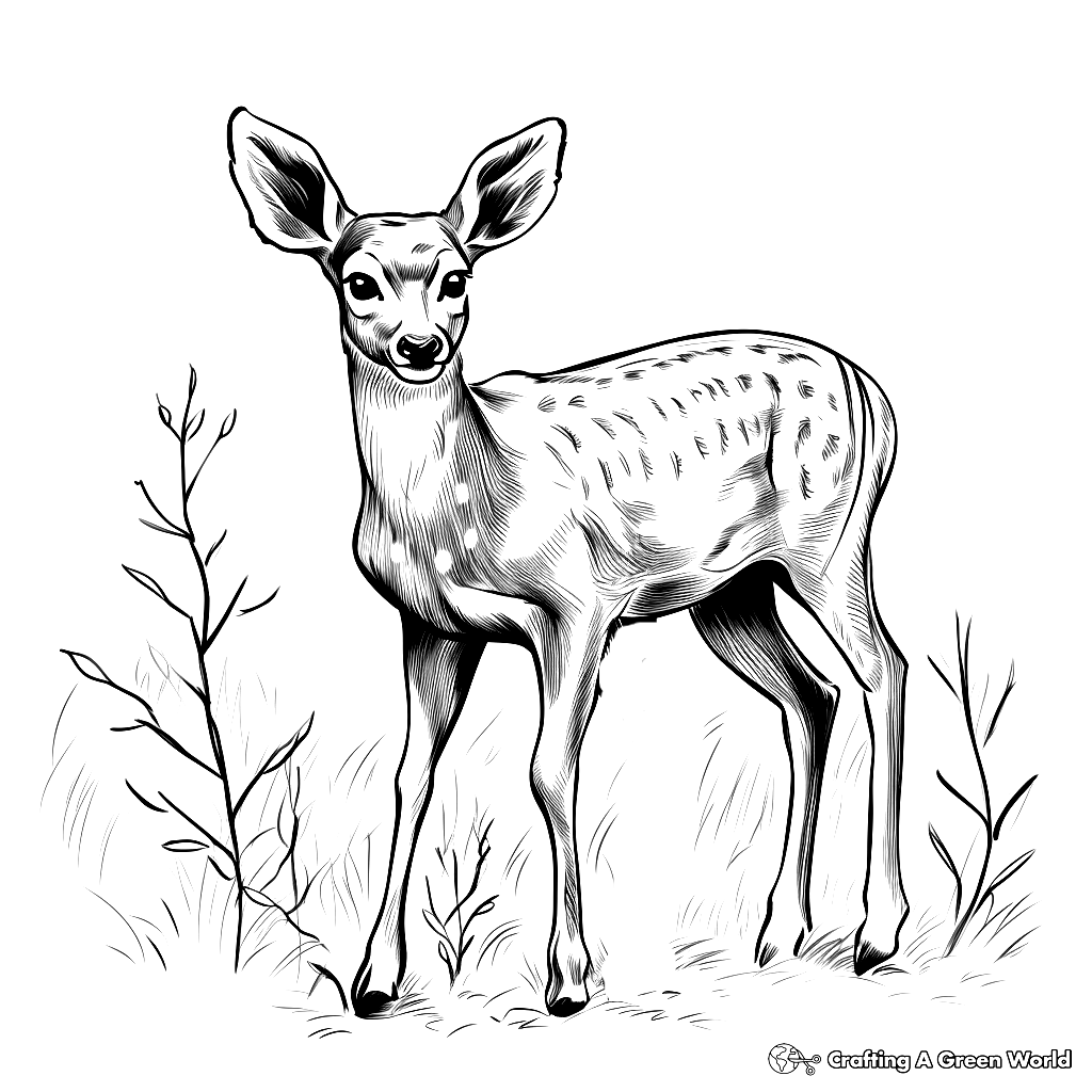 White Tailed Deer Coloring Pages Free Printable White Tailed Deer Coloring Pages Free Printable