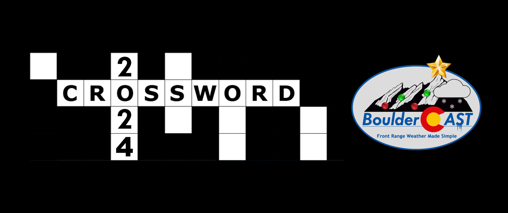 Win Prizes By Completing The BoulderCAST 2024 Weather themed Holiday Crossword Puzzle BoulderCAST Win Prizes By Completing The BoulderCAST 2024 Weather themed Holiday Crossword Puzzle BoulderCAST