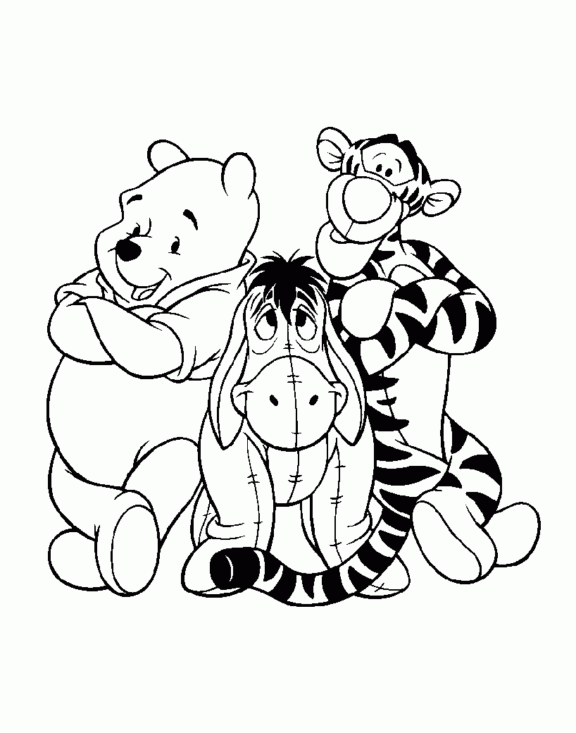 Winnie The Pooh With His Friends Tigger And Eeyore Winnie The Pooh Coloring Pages Winnie The Pooh With His Friends Tigger And Eeyore Winnie The Pooh Coloring Pages