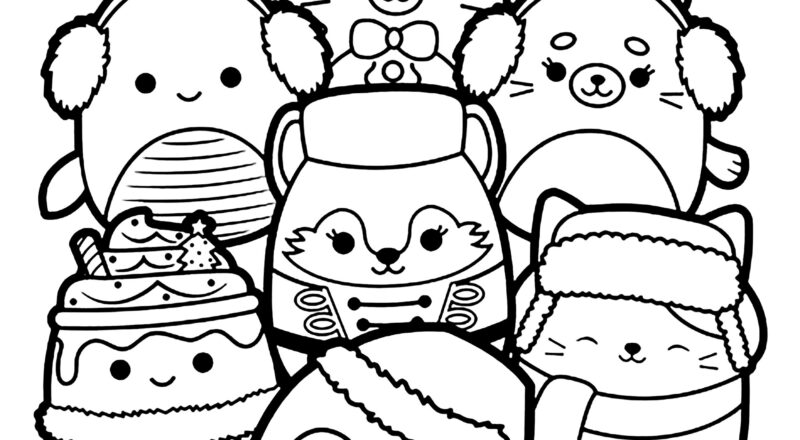 Winter Squishmallow Characters Squishmallow Coloring Pages