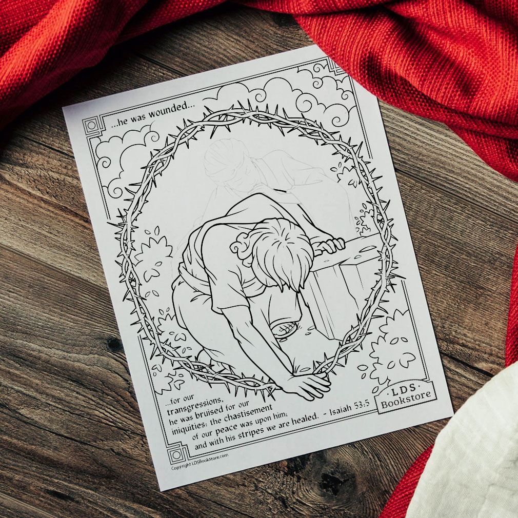 With His Stripes We Are Healed Coloring Page Printable