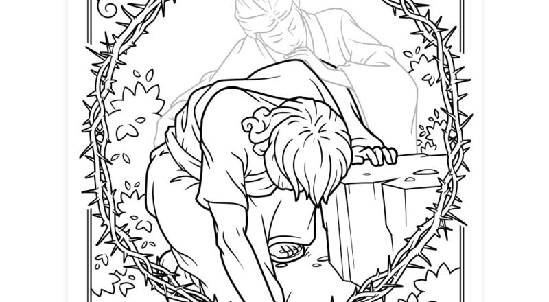 With His Stripes We Are Healed Coloring Page Printable