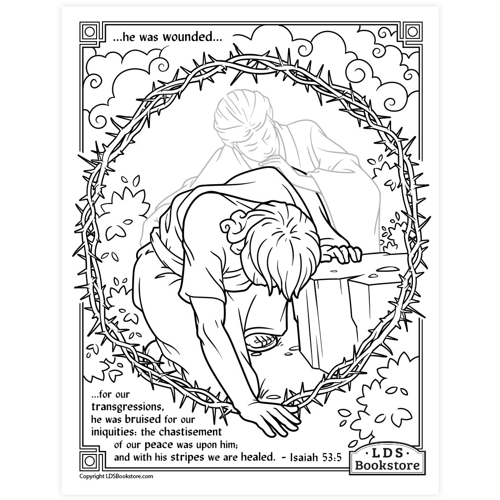 With His Stripes We Are Healed Coloring Page Printable