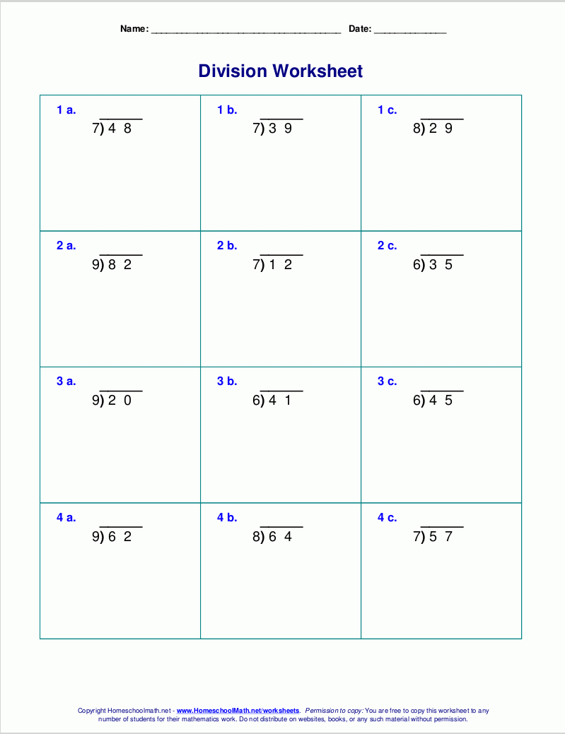 Worksheets For Division With Remainders Worksheets For Division With Remainders