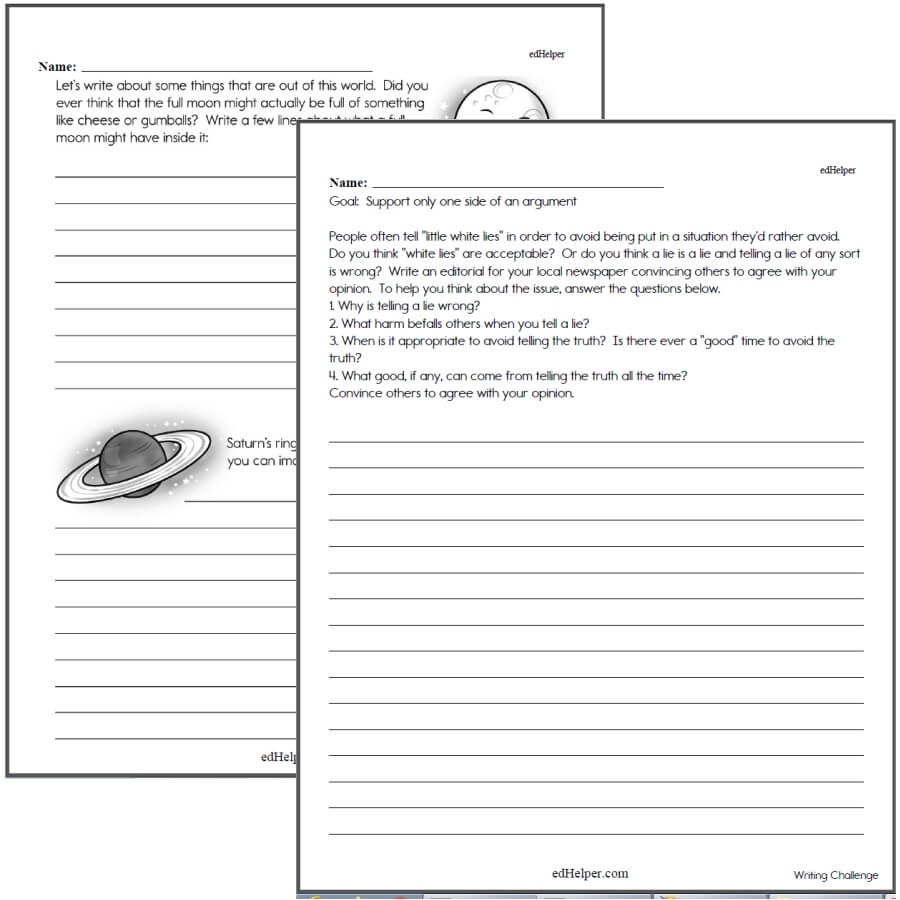 Writing Worksheets For Creative Kids Free PDF Printables EdHelper Writing Worksheets For Creative Kids Free PDF Printables EdHelper
