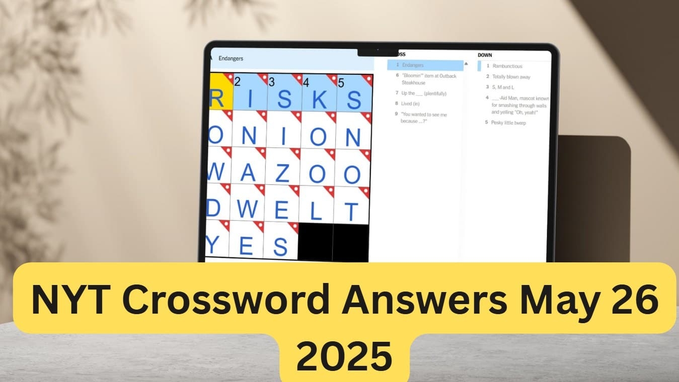 You Wanted To See Me Because NYT Crossword Answers May 26 2025 H2S Media You Wanted To See Me Because NYT Crossword Answers May 26 2025 H2S Media